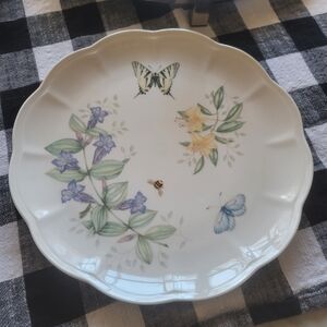 Floral Butterfly Ceramic Plate